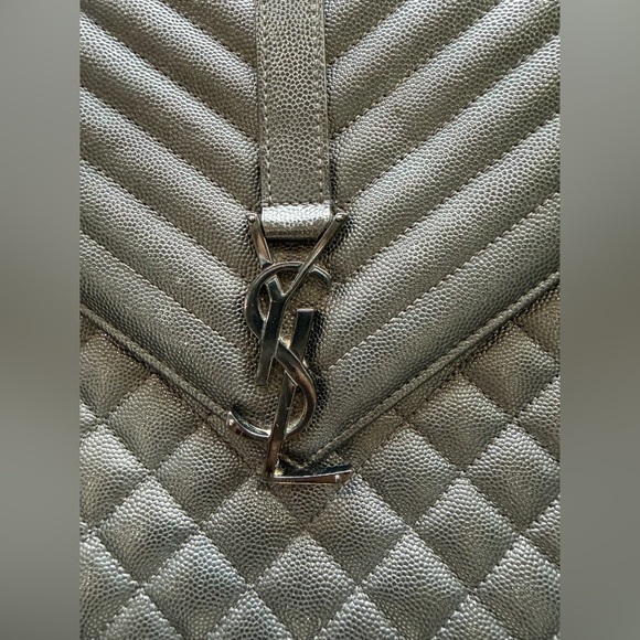 Saint Laurent Tri-Quilt Matelasse Envelope Bag - Picture 7 of 13